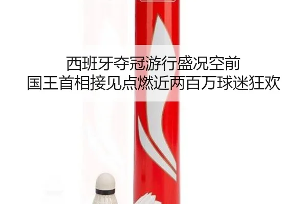 西班牙夺冠游行盛况空前 国王首相接见点燃近两百万球迷狂欢